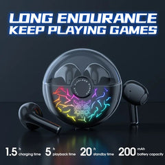 Wireless HiFi Stereo Gaming Earbuds with RGB Light