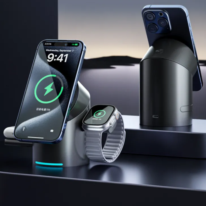 Magnetic 3-in-1 Wireless Charger