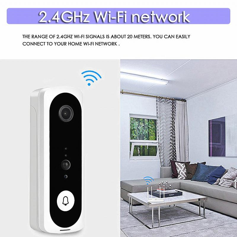 Smart Wireless Doorbell with Video and Two-Way Audio