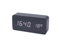 Creative LED Wooden Clock with Sound Control