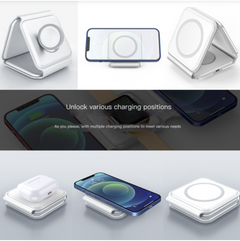 3-in-1 Foldable Magnetic Wireless Charger for Apple