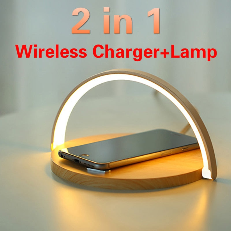 10W Wireless Charging Desk Lamp and Phone Stand